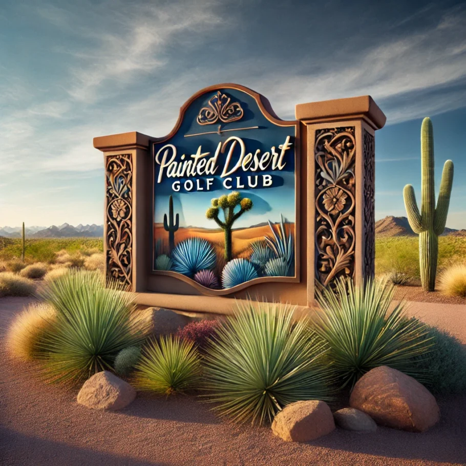 alt= "Entrance to Painted Desert Golf Club"