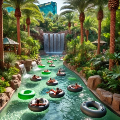 alt= "Lazy River at MGM Grand Pool Complex" 