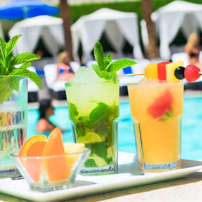 alt= "Food and drink at Marquee Dayclub"