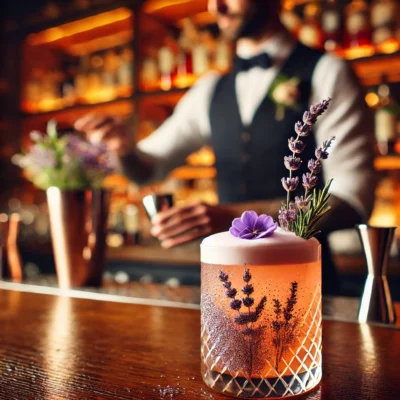 alt= "Signature cocktail at Parlor Cocktail Lounge"