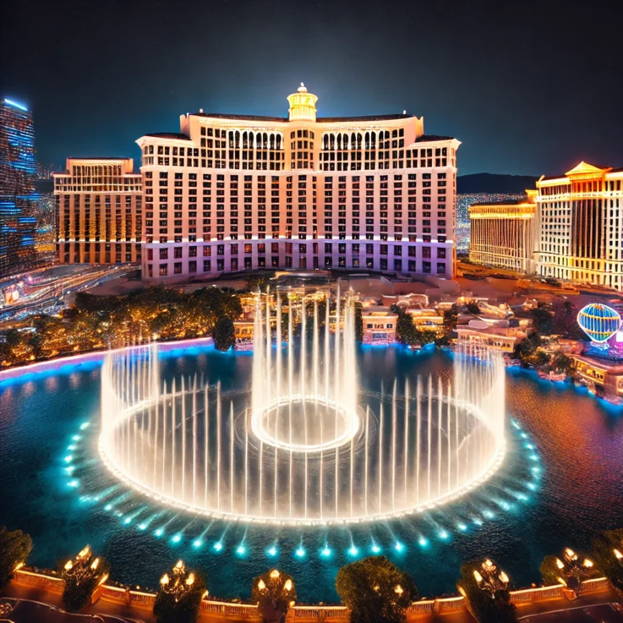 alt= "Bellagio Fountains, Las Vegas"