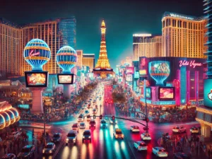 alt= "Las Vegas Strip at night"