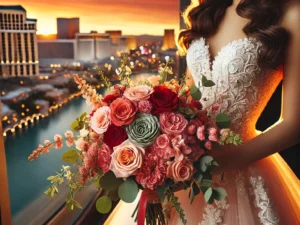alt= "Bouquet from one of the best wedding florists in LA Vegas"
