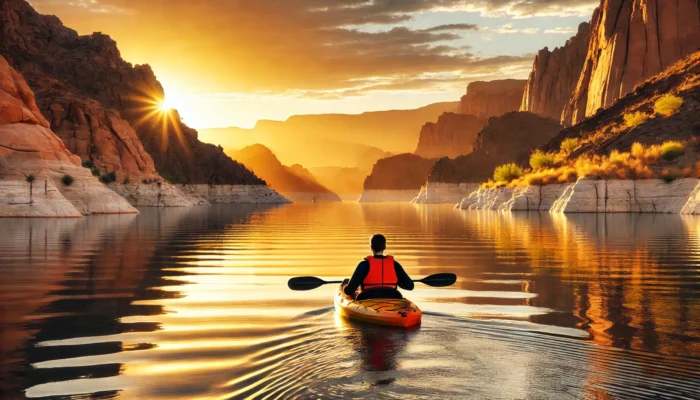 alt= "Kayaking on Lake Mead"