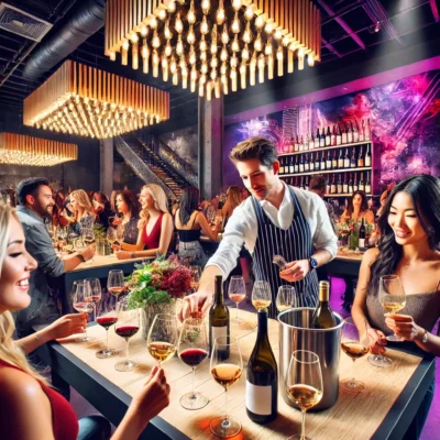 alt= "Wine-tasting at one of the best wine bars in Las Vegas"