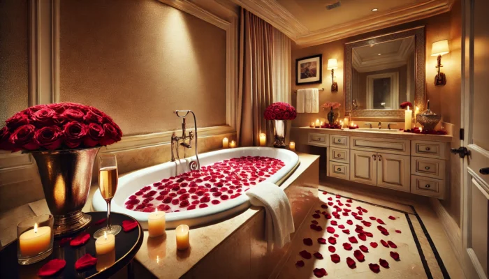 alt= "One of the best romantic suites in Las Vegas"
