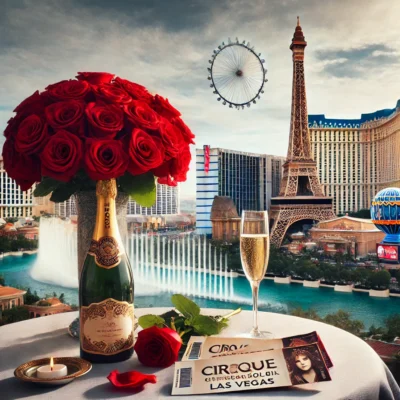 alt= "Flowers paired with gifts in Las Vegas"