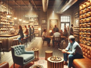 alt= "Inside one of the best cigar lounges in Las Vegas"