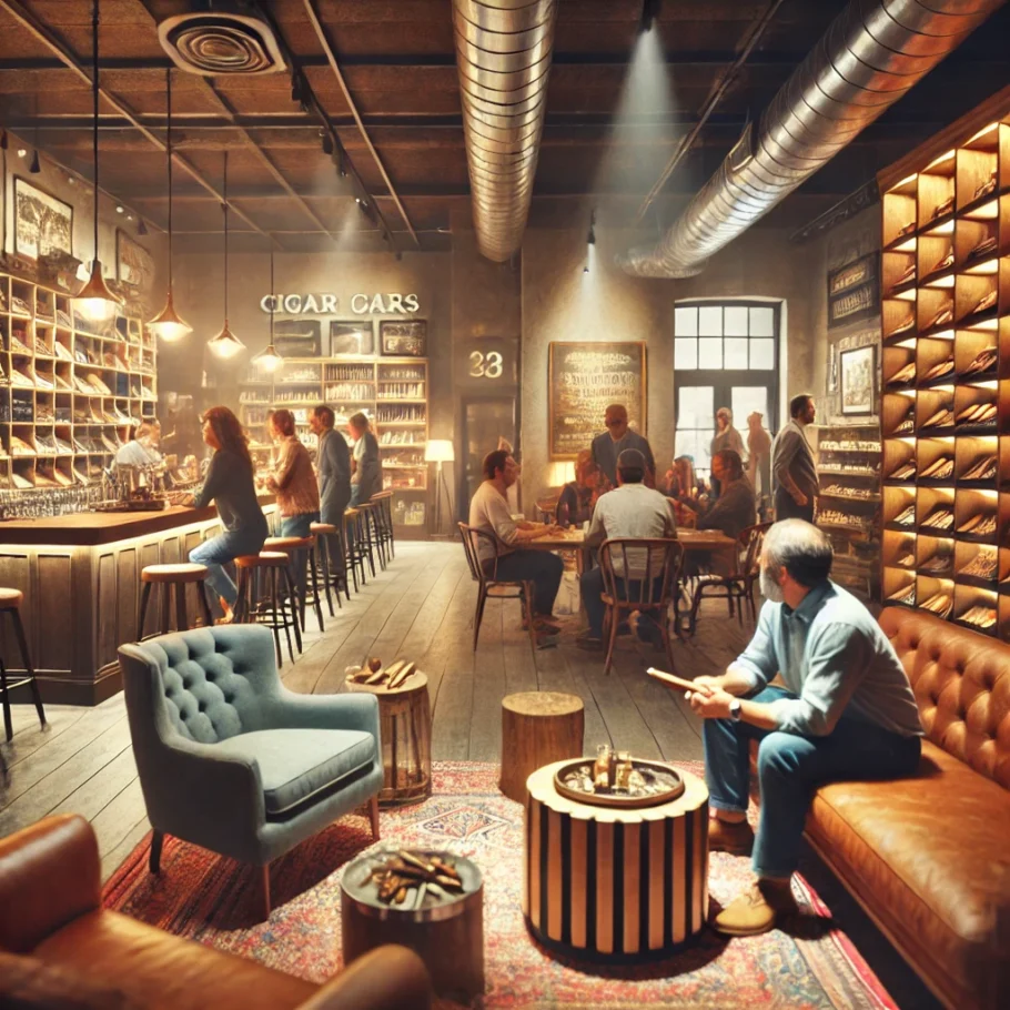 alt= "Inside one of the best cigar lounges in Las Vegas"