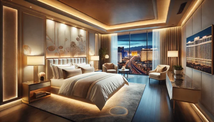 alt= "Inside one of the best romantic suites in las Vegas"