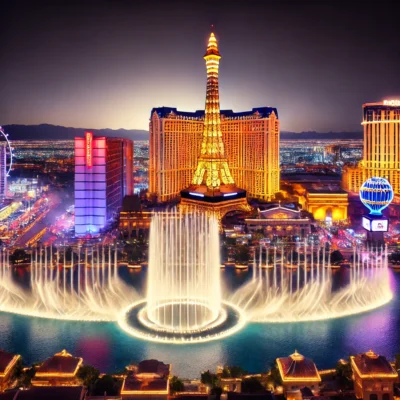 alt= "Bellagio Fountains, Las Vegas"