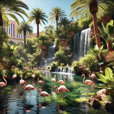 alt= "Flamingo Wildlife Habitat, Las Vegas Strip"