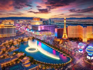 alt= "Las Vegas Strip at night"
