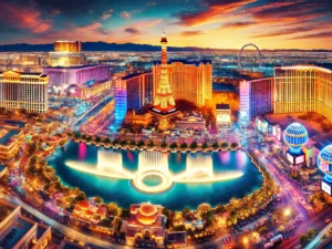 alt= "Las Vegas Strip at night"