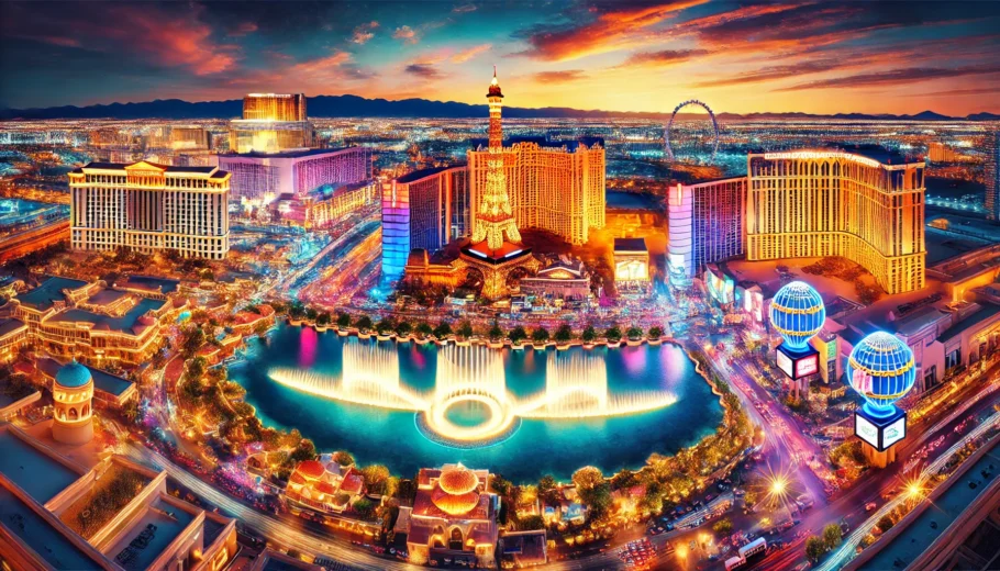 alt= "Las Vegas Strip at night"