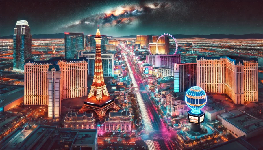 alt= "Las Vegas Strip at night"
