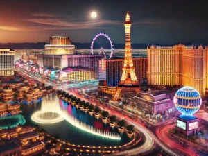 alt= "Las Vegas Strip at night"