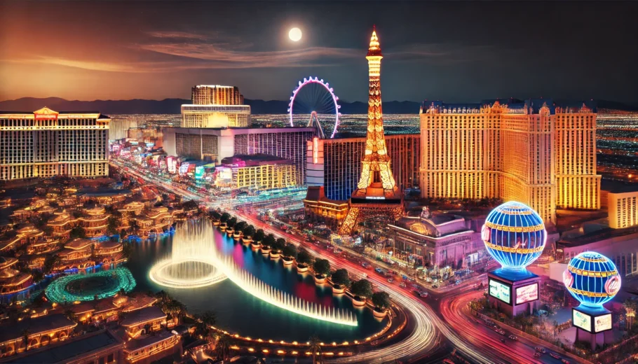 alt= "Las Vegas Strip at night"