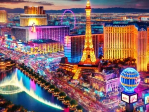 alt= "Las Vegas Strip at night"