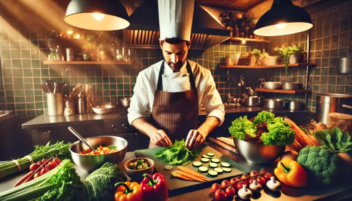 alt= "A chef at Vegenation, Downtown Las Vegas"