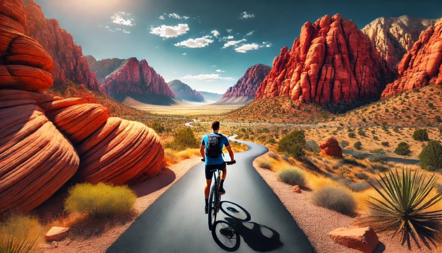 alt= "One of the best bike trails for tourists in las Vegas"