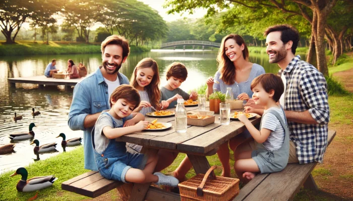 alt= "Family-friendly waterside dining in Las Vegas"