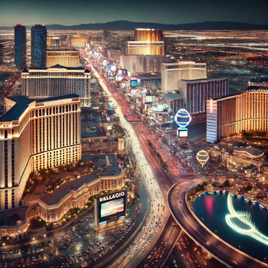 alt= "Las Vegas Strip at night"