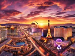 alt= "One of the best places to watch the sunset in Las Vegas"