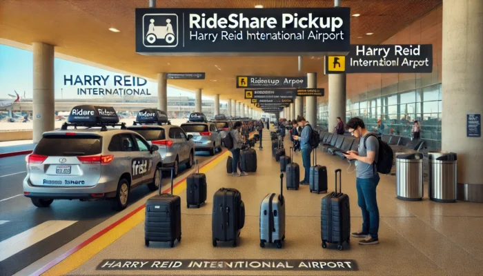 alt= "Using rideshare at Las Vegas airports"
