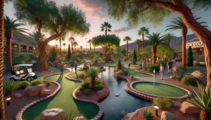 alt= "Outdoor mini golf course in Las Vegas"