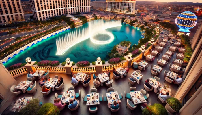 alt= "Bellagio fountains, Las Vegas"