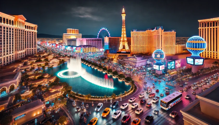 alt= "Las Vegas Strip at night"