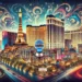 alt= "Las Vegas Strip at night showing popular casinos"