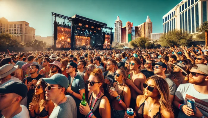 alt= "Enjoying outdoor concerts during the day in Las Vegas"