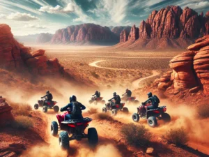 alt= "ATV riders enjoying the desert near Las Vegas"