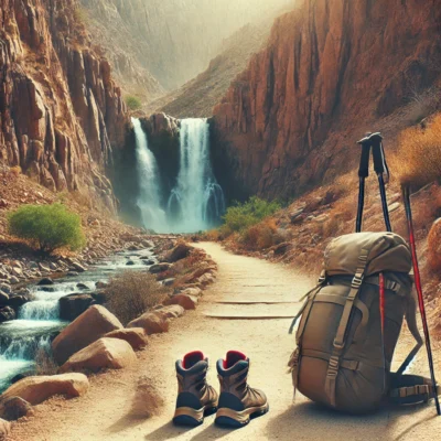 alt= "Hiking to hidden waterfalls near Las Vegas"