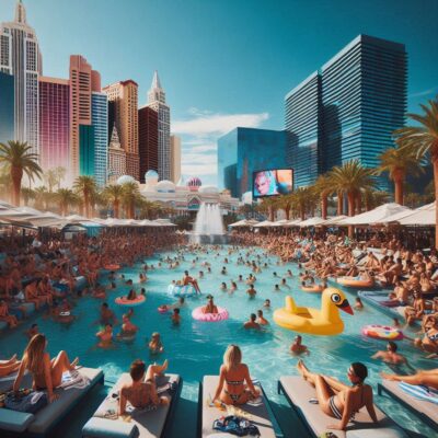 alt= "Dressing for a pool party in Las Vegas"