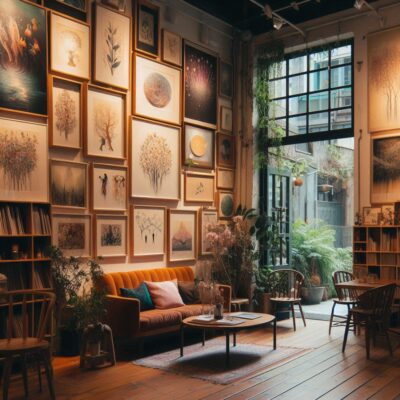 alt= "Cozy off-strip art gallery"