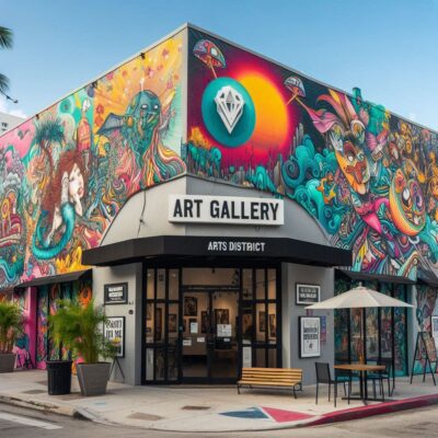 alt= "A n art gallery in the Las Vegas Arts District"