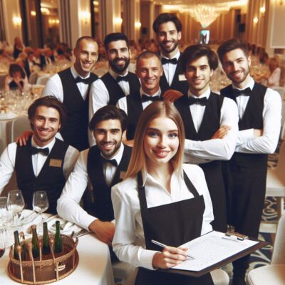 alt= "Hotel employees volunteering at a Las Vegas charity event"